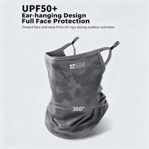 WRELS | 2PCS Sunscreen Face Covers Anti UV Breathable Cooling Hiking Cycling Mask Men Women Ear Loop Outdoor Running Face Scarfs