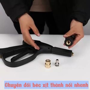 Bộ Khớp Nối Nhanh Ren 14mm Cho Máy Rửa Xe Thiết Kế Nhỏ Gọn Tiện Dụng Chất Liệu Thau Tốt Độ Bền Cao