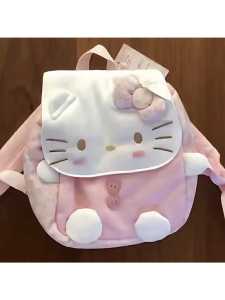 Japanese Style Mid-Ancient Hello Kitty Smash Flower Schoolbag: A Cute Sweet Travel Companion