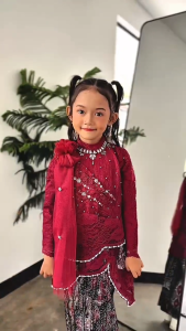 Setelan/Atasan Kebaya Payet Selena Kids untuk 5 - 12 Tahun Kebaya Brukat/Kebaya Wisuda Pesta Kartini