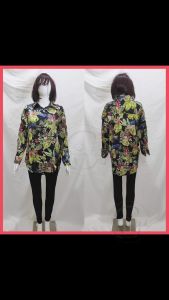Kemeja Blus Wanita 6768 Wakanda Warna Hitam Putih Hijau - Baju Atasan Wanita Korean Style Bubble Satin Lembut Lengan Panjang Berkerah Oversize - Blouse Kondangan Wanita Wedding Bisa untuk Travel Jalan