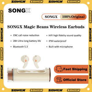 Original SONGX Magic Beans Bluetooth 5.3 Earphones ENC Call Noise Reduction True Wireless Earbuds With Mic lPX4 Waterproof HIFI Sound Quality Sport Gaming Headphones