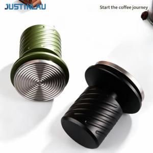JUSTINLAU Constant Force Coffee Tamper Double Spring 30lbs Threaded Espresso Tamper 51mm 53mm 58mm Home Barista Coffee Accessory