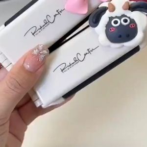 Portable Makeup Mirror Comb Folding Comb Head Massage Hairdressing Comb Mini Carry-On Small Mirror Foldable