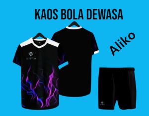 Stelan Jersey Futsal Aliko Dewasa Uniseks Gratis Sablon Nama dan Nomor Punggung Pemain