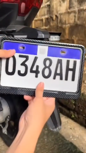 Aluminum Alloy Motorcycle License Plate Frame Carbon Fiber Pattern Universal Modification Part Rear Plate Holder