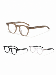 Evil Pet | GM Style Plain Myopia Blue Light Protection Amber Celluloid Eyeglasses Frame