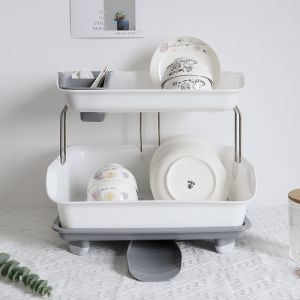DANBIYIN | Double Layer Water Draining Rack for Dishes