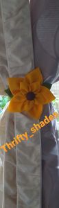 curtain tie Sunflower design (pantali ng kurtina) with velcro tape para sa makakapal na kurtina