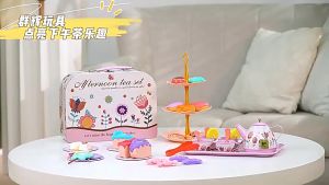 DIY Simulation Tea Food Cake Set Play House Kitchen Afternoon Tea Game Toys Gifts Pretend Play Toy For Children Kids