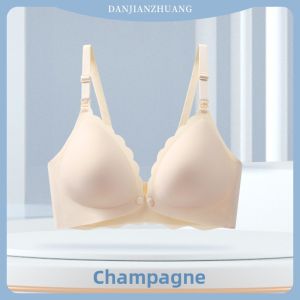 Miiow | Maternity Nursing Bra Seamless Comfortable Thin Front Clasp Anti-Sagging Gathered Postpartum Feeding Large Size Women Underwear