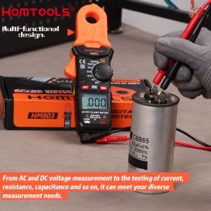 【Gửi hàng từ Bình Dương】HOMTOOLS HM803 Tự động Phạm vi Kẹp Đồng hồ NCV 2000 Đếm Đa năng Đồng hồ vạn năng AC DC Phát hiện điện áp Điện trở Thông qua Bộ phát hiện tần số Diode 200mV 2V 20V 200V 600V 20A 200A