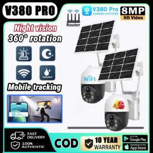 V380 PRO Solar CCTV Camera BUY1TAKE1 Outdoor Wireless With Wifi Connect 360 Connect Cellphone Waterproof 4G Surveillance Color Night Vision Two-Way Audio Auto Tracking IP Security Cameras