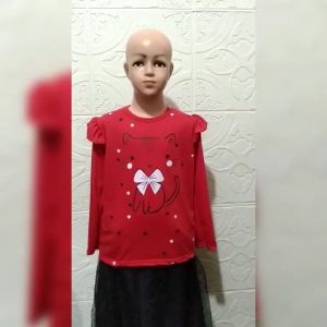 Atasan Cattie Kids Kaos Anak Perempuan Lengan Panjang Viral