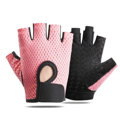 Fitness Cycling Gloves Unisex Breathable Mesh Gym Elastic Anti-Slip Glove Workout Weight Lifting Anti-blister Half Finger Gloves