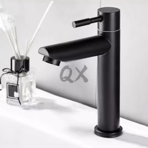 🎈QX Department Store_7🎈สแตนเลส304 แท้ ก๊อกน้ำอ่างล้างหน้า สีดำ มันวาลว์ ทนทาน ไม่เป็นสนิ่ม