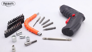 REAIM Electric Screw Driver Set 48PCS 4.8V Battery Drill   Coredless Barena Drill Set Rechargeable Portable Foldable