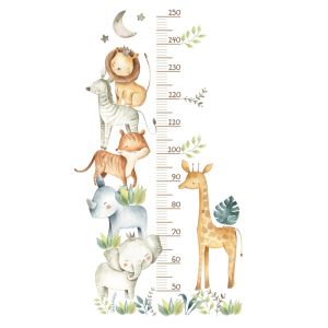 Self Adhesive Height Wall Sticker Giraffe Animal Kids Height Growth Chart Wall Sticker Kids Bedroom Self Adhesive Wallpaper