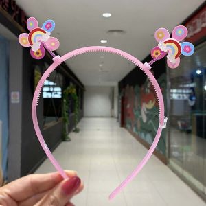 Headband Little Girl Head Clip Japan and South Korea Cute Princess Toothed Non Slip Fringe Hairpin Kids Three-Dimensional Windmill Headband