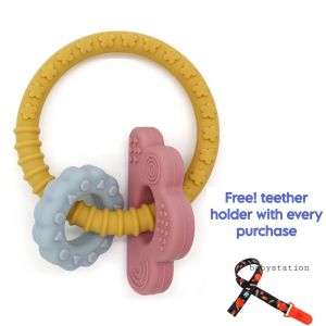 Kids Sensory Wrist Baby Rattle teether silicone teething Child Chewing Toy