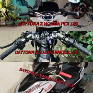 DAYTONA HANDLE GRIP WITH SILVER BAR END UNIVERSAL