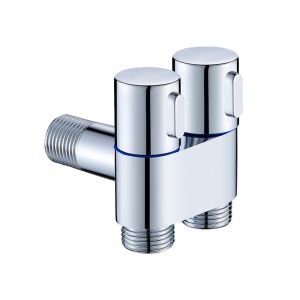 Zinc Alloy Angle Valve Wall Mount Toilet Bidet Sprayer Set One In Two Out Water Cleaning Sprayer for Bathroom Toilet Accessories