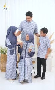 SARIMBIT LUBI 2025 GIRIMERU FAMILY NAVY TERBARU GAMIS & KOKO KELUARGA LEBARAN KEKINIAN TERMURAHH