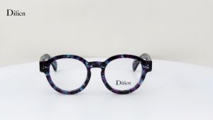 Dilicn kính tròn Cho Phụ Nữ Và kính mắt cho nam Có Thể Thay Thế Ống Kính Acetate cả vành khung quang học YD1229