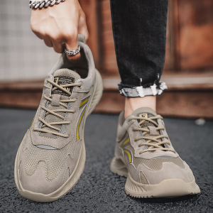 Large Size Mens Sports Shoes Breathable Mesh Outdoor Climbing Travel Casual Trendy Shoes Summer 2024 round Toe Thick Bottom