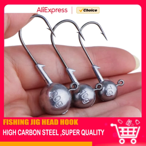 JYJ 1g 2g 3g 28g fishhook Jig Head Hook Rockfish For Soft Worm Lure bait Bass Fish Pesca Goods Bass Fish Pike Trout Accessories