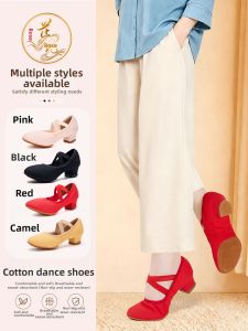 Soft Soled Moderate Heel Practice Shoes for Women All Seasons