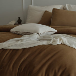 French Simple Autumn Winter Soft Skin-friendly Warm Thick Bedding 4 Piece Set