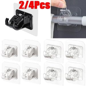 ติดตามการขายที่ชัดเจน 4 ชิ้นค้านหนีบที่ดีที่ใส่คลิปตะขอราวแขวนผ้าม่านปรับไม่ติดเล็บ