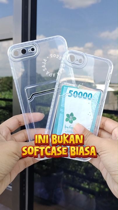 Softcase For IP 7+ 8+ Plus Case Card Slot Kartu Casing Kesing