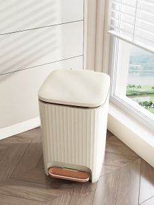 LOVO ถังขยะ เหยียบ สะดวกต่อการใช้งาน 10L/15L แบบเปิดมือ-เปิดเท้า ถังขยะพลาสติก ถังขยะเหยียบ ประณีตและสวยงาม เหนียว ไม่แตกหักง่าย