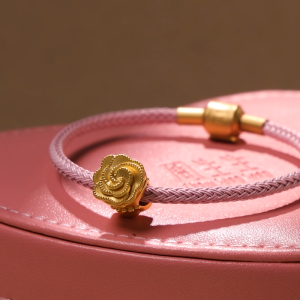 Chow Sang Sang 周生生 999 Gold Rose Charm for Women 95805C (Bracelet Not Included)
