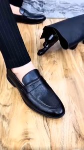 Giày Loafer nam G125 giày nam công sở da bò Nappa - Bụi leather bảo hành chính hãng 12 tháng