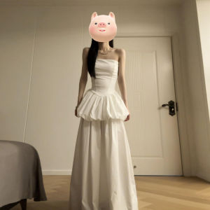 ZHENMANZI | White Bustier Puff Dress