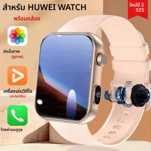 ใหม่สําหรับนาฬิกาสมาร์ทHUAWEIพร้อมกล้องHeart Rateสร้อยข้อมือกีฬาTWSชุดหูฟังเพลงท้องถิ่นบลูทูธTalk Smartwatchผู้ชายผู้หญิง