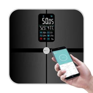 Scales for Body Weight and Fat Lescale Large Display Weight Scale High Accurate Body Fat Scale Digital Bluetooth Bathroom Scale for BMI Heart Rate 17 Body Composition Analyzer Sync with Fitness App