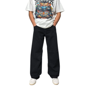 Celana Skena Gomrang Celana jeans Hitam Jeans Pria Baggy Korean Style