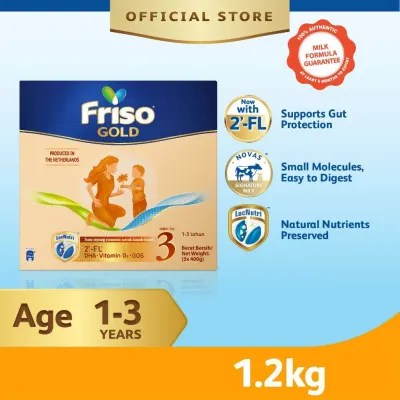 Friso Gold Step 3 Milk Formula 1.2kg (Upgraded Formula)Exp 02/2027