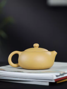 Yixing Purple Clay Teapot Handmade Original Mine Flat Xi Shi Large Ball Hole Water Outflow Handmade Tea Set Traditional Chinese Style