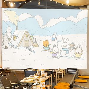 Miffy | Cawaii Rabbit M-Miffy N-Nijntje Birthday Flag Room Dorm Camping Party Hogar Garage Living Room Bedside Wall Decor Banner Gift
