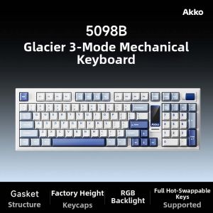Akko | Wireless Bluetooth RGB Hot Swappable Tri-Mode Display Mechanical Keyboard