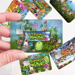 Game My Singing Monsters Diy Credit Debit Card Sticker Party Sticker Decoration Waterproof Small Chip Card Skin Sticker
