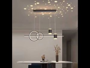 YHLAMP Dining Ceiling Lights Modern Design Chandelier Ceiling Light Pendant Light Chandeliers For Bar Living Room Dining Table Kitchen Hanging Light Ceiling Lights Vintage Design Drop Light Home Lighting Tri Color LED Light