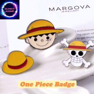 [Ready Stock] One Piece Luffy Metal Badge Strawhat Crew Mugiwara Metal Pin Collection Series 海贼王草帽路飞金属徽章胸针别针装饰
