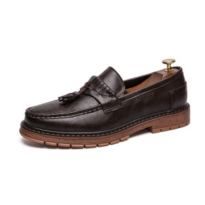NUDANLAI | Loafer Shoes Mens Leather Shoes for Youth Versatile and Trendy Spring