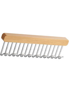 Wooden Wall-mounted with Telescopic Clothes Drying Rack Multi-function Bra Storage Rack with 8 Hook Space-saving Wardrobe Pole